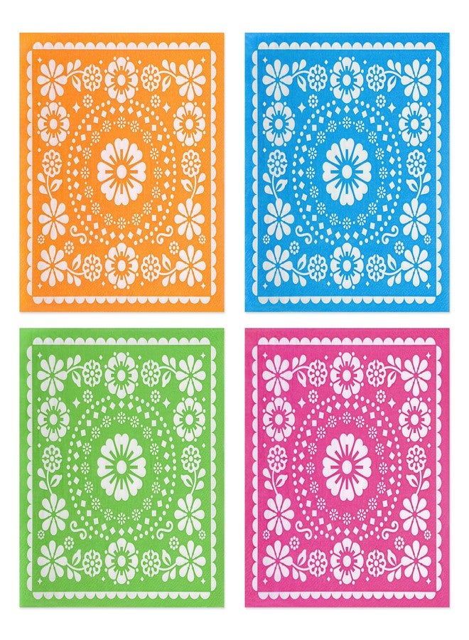 AimFun 100Pcs Fiesta Mexican Paper Napkins Cinco de Mayo Disposable Party Napkins 6.5 x 6.5 Inch Fiestas Loteria Papel Picado Dinner Napkins for Mexico Carnival Birthday Party Supplies Decorations - Image 1